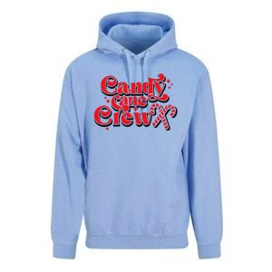 Cute Candy Cane Crew Merry Christmas Adults Unisex Surf Hoodie