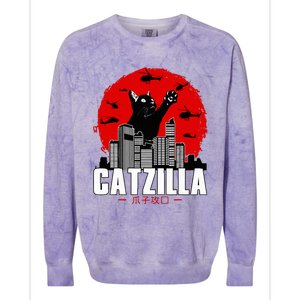 Catzilla Cute Cat Stuff For Cat Lover, Cat Mom, Cat Dad  Colorblast Crewneck Sweatshirt