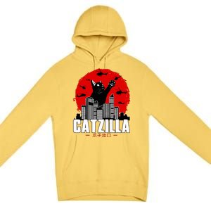 Catzilla Cute Cat Stuff For Cat Lover, Cat Mom, Cat Dad  Premium Pullover Hoodie