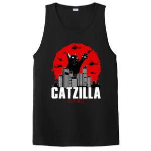 Catzilla Cute Cat Stuff For Cat Lover, Cat Mom, Cat Dad  PosiCharge Competitor Tank