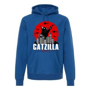 Catzilla Cute Cat Stuff For Cat Lover, Cat Mom, Cat Dad  Premium Hoodie