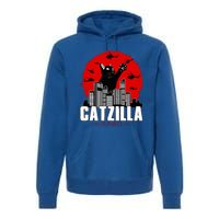 Catzilla Cute Cat Stuff For Cat Lover, Cat Mom, Cat Dad  Premium Hoodie