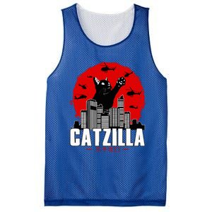 Catzilla Cute Cat Stuff For Cat Lover, Cat Mom, Cat Dad  Mesh Reversible Basketball Jersey Tank