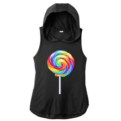 Colorful Candy Costume for Halloween Ladies PosiCharge Tri-Blend Wicking Draft Hoodie Tank