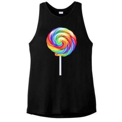 Colorful Candy Costume for Halloween Ladies PosiCharge Tri-Blend Wicking Tank