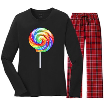 Colorful Candy Costume for Halloween Women's Long Sleeve Flannel Pajama Set 