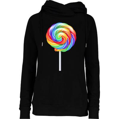 Colorful Candy Costume for Halloween Womens Funnel Neck Pullover Hood