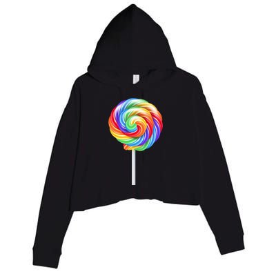 Colorful Candy Costume for Halloween Crop Fleece Hoodie