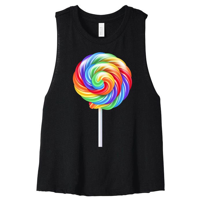 Colorful Candy Costume for Halloween Women's Racerback Cropped Tank