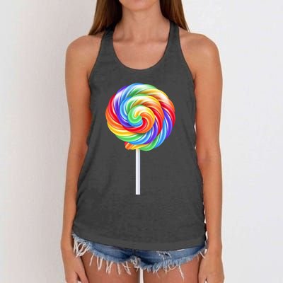 Colorful Candy Costume for Halloween Women's Knotted Racerback Tank