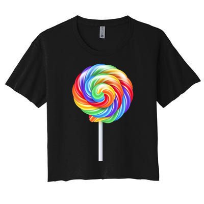 Colorful Candy Costume for Halloween Women's Crop Top Tee