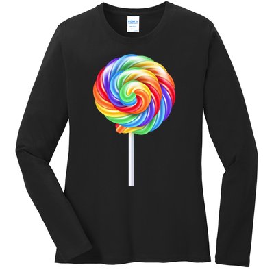 Colorful Candy Costume for Halloween Ladies Long Sleeve Shirt