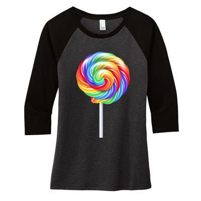 Colorful Candy Costume for Halloween Women's Tri-Blend 3/4-Sleeve Raglan Shirt