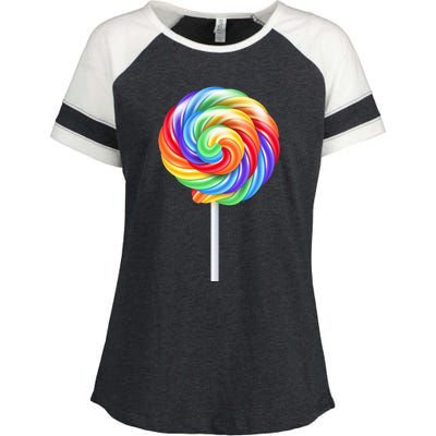 Colorful Candy Costume for Halloween Enza Ladies Jersey Colorblock Tee