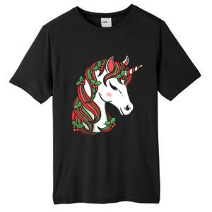 Cute Candy Cane Unicorn Christmas Matching Top Cool Gift Tall Fusion ChromaSoft Performance T-Shirt