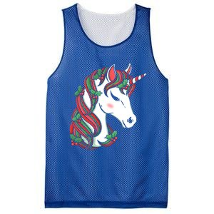 Cute Candy Cane Unicorn Christmas Matching Top Cool Gift Mesh Reversible Basketball Jersey Tank