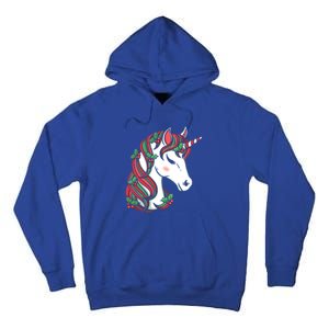 Cute Candy Cane Unicorn Christmas Matching Top Cool Gift Tall Hoodie