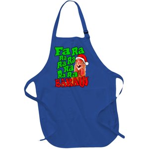 Christmas Chicken Caroling Fa Ra Ra Ugly Christmas Sweater Gift Full-Length Apron With Pockets