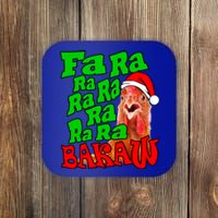 Christmas Chicken Caroling Fa Ra Ra Ugly Christmas Sweater Gift Coaster