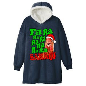 Christmas Chicken Caroling Fa Ra Ra Ugly Christmas Sweater Gift Hooded Wearable Blanket