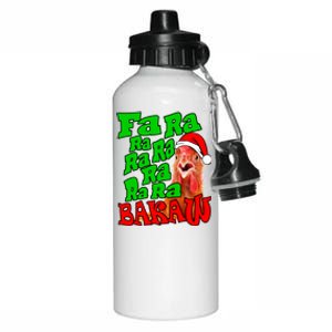 Christmas Chicken Caroling Fa Ra Ra Ugly Christmas Sweater Gift Aluminum Water Bottle