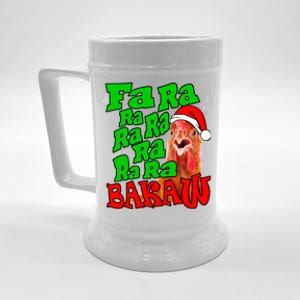 Christmas Chicken Caroling Fa Ra Ra Ugly Christmas Sweater Gift Beer Stein