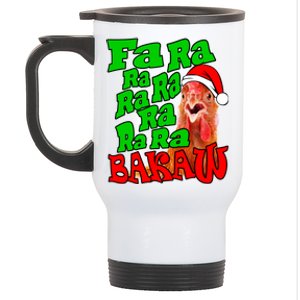 Christmas Chicken Caroling Fa Ra Ra Ugly Christmas Sweater Gift Stainless Steel Travel Mug