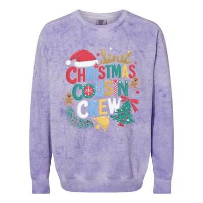 Christmas Cousin Crew Family Matching Xmas Christmas Pajamas Colorblast Crewneck Sweatshirt