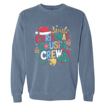 Christmas Cousin Crew Family Matching Xmas Christmas Pajamas Garment-Dyed Sweatshirt