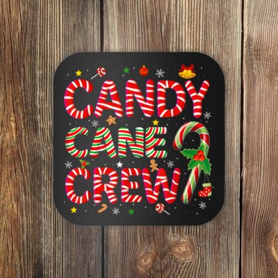 Candy Cane Crew Funny Christmas Candy Lover Xmas Pajamas Coaster