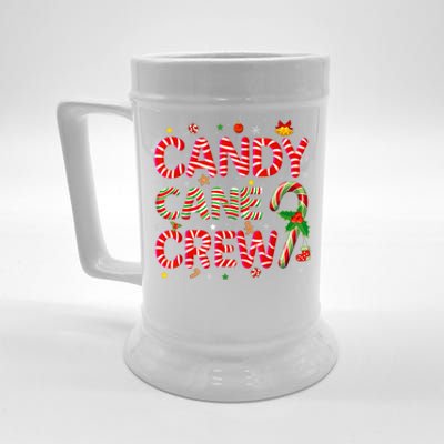 Candy Cane Crew Funny Christmas Candy Lover Xmas Pajamas Beer Stein