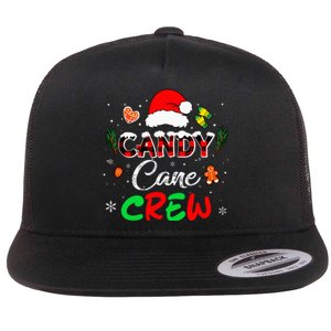 Candy Cane Crew Funny Candy Santa Funny Christmas Flat Bill Trucker Hat