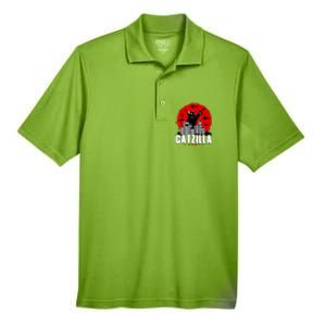 Catzilla Cute Cat Stuff For Cat Lover, Cat Mom, Cat Dad Men's Origin Performance Pique Polo