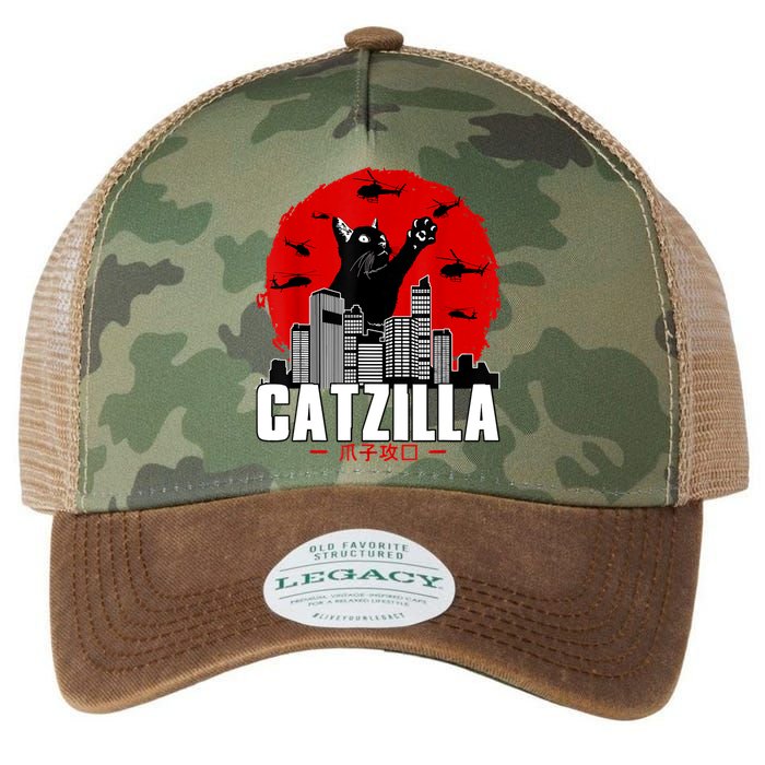 Catzilla Cute Cat Stuff For Cat Lover, Cat Mom, Cat Dad Legacy Tie Dye Trucker Hat