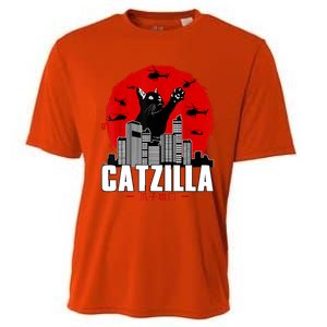 Catzilla Cute Cat Stuff For Cat Lover, Cat Mom, Cat Dad Cooling Performance Crew T-Shirt