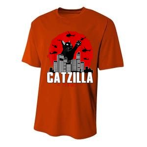 Catzilla Cute Cat Stuff For Cat Lover, Cat Mom, Cat Dad Performance Sprint T-Shirt