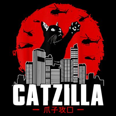 Catzilla Cute Cat Stuff For Cat Lover, Cat Mom, Cat Dad T-Shirt