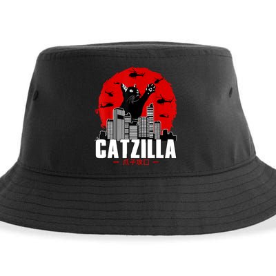 Catzilla Cute Cat Stuff For Cat Lover, Cat Mom, Cat Dad Sustainable Bucket Hat