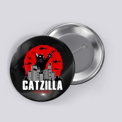 Catzilla Cute Cat Stuff For Cat Lover, Cat Mom, Cat Dad Button