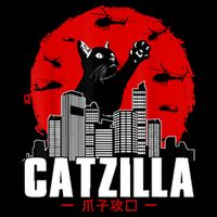 Catzilla Cute Cat Stuff For Cat Lover, Cat Mom, Cat Dad Drawstring Bag