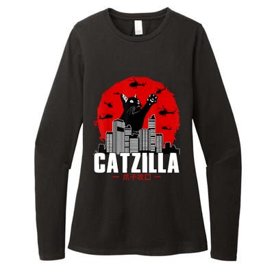 Catzilla Cute Cat Stuff For Cat Lover, Cat Mom, Cat Dad Womens CVC Long Sleeve Shirt