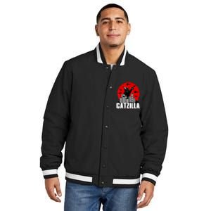 Catzilla Cute Cat Stuff For Cat Lover, Cat Mom, Cat Dad Insulated Varsity Jacket