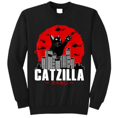 Catzilla Cute Cat Stuff For Cat Lover, Cat Mom, Cat Dad Tall Sweatshirt