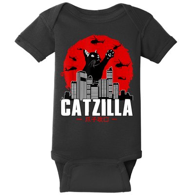 Catzilla Cute Cat Stuff For Cat Lover, Cat Mom, Cat Dad Baby Bodysuit