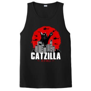 Catzilla Cute Cat Stuff For Cat Lover, Cat Mom, Cat Dad PosiCharge Competitor Tank