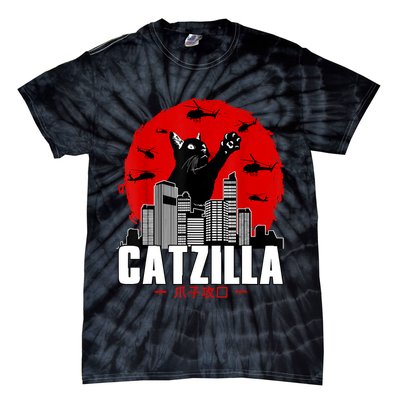 Catzilla Cute Cat Stuff For Cat Lover, Cat Mom, Cat Dad Tie-Dye T-Shirt