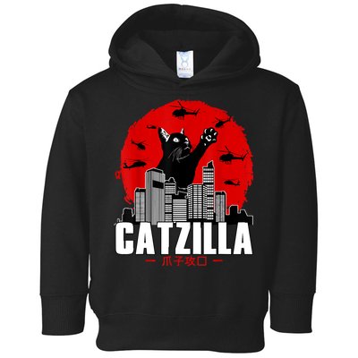 Catzilla Cute Cat Stuff For Cat Lover, Cat Mom, Cat Dad Toddler Hoodie