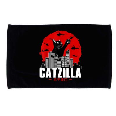 Catzilla Cute Cat Stuff For Cat Lover, Cat Mom, Cat Dad Microfiber Hand Towel