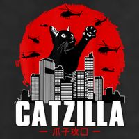 Catzilla Cute Cat Stuff For Cat Lover, Cat Mom, Cat Dad Microfiber Hand Towel