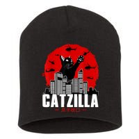 Catzilla Cute Cat Stuff For Cat Lover, Cat Mom, Cat Dad Short Acrylic Beanie